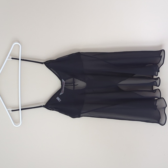 Victoria's Secret Sexy Sheer Negligee w/Bottoms M Black - Picture 8 of 16